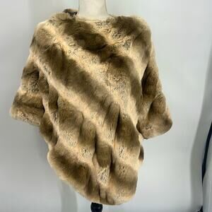 NWT Donna Salyers Fabulous Faux Furs Couture Poncho (O/S) See Video Gorgeous